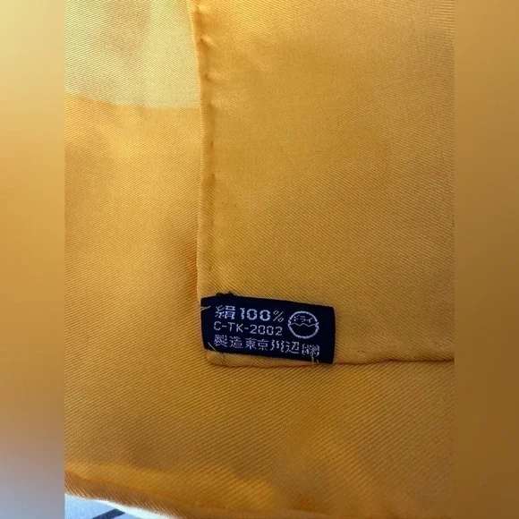 YVES Saint Laurent Yellow Silk Scarf